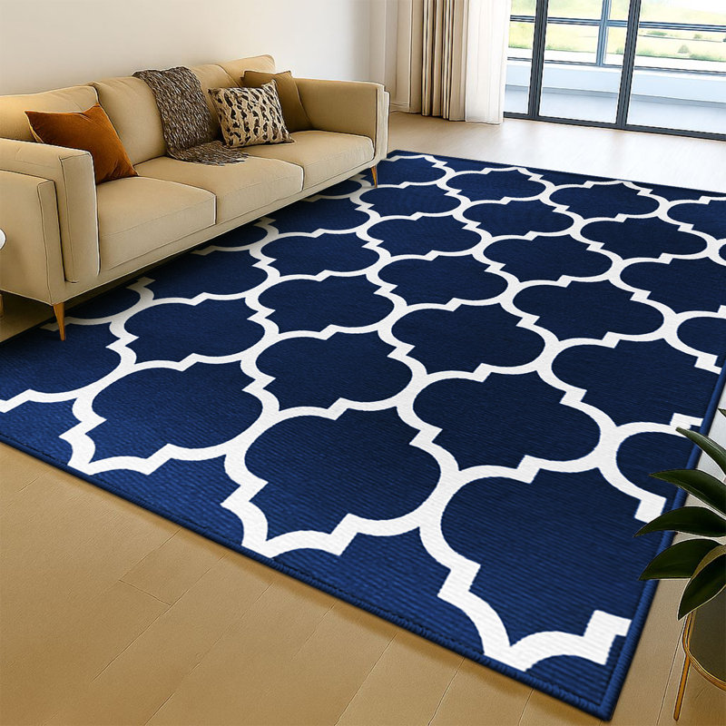 Oriental Machine Tufted Shag Area Rug, Rectangle 60 x 110 cm