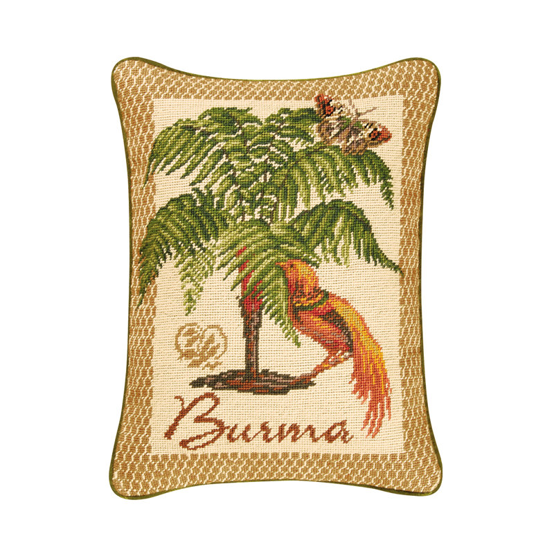 Burma Needlepoint Pillow
