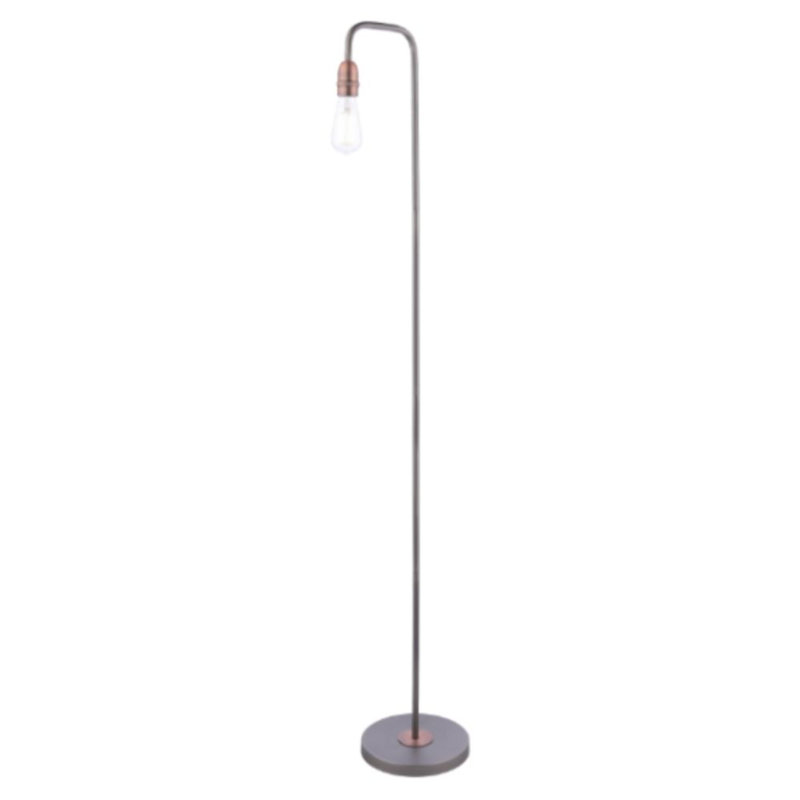 162cm Polished Metal Task Floor Lamp