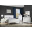 Structure de lit grand format - bois massif, blanc, sans sommier, L 90 po x l 62 1/4 po x H 47 po pour la chambre à coucher-174612366-174612369