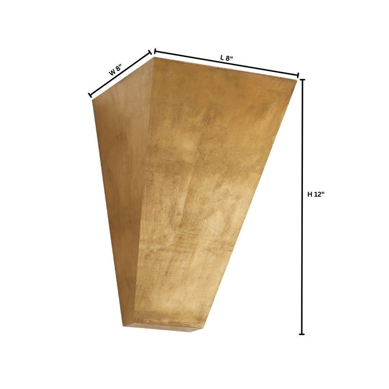 Doro Triangle Iron Accent Shelf, 12" H x 8" W x 8" D