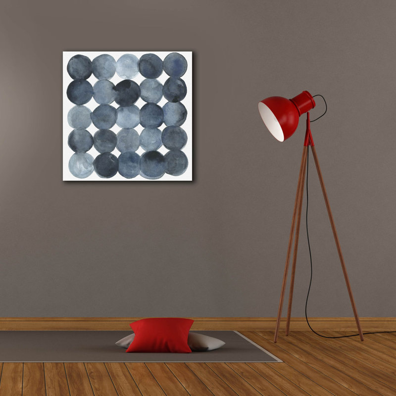  «Blue Gray Density 1» par Emma Scarvey, art mural sur toile, 26 po x 26 po