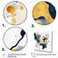 Bleu foncé et coups dorés XXII-968020547-968020551