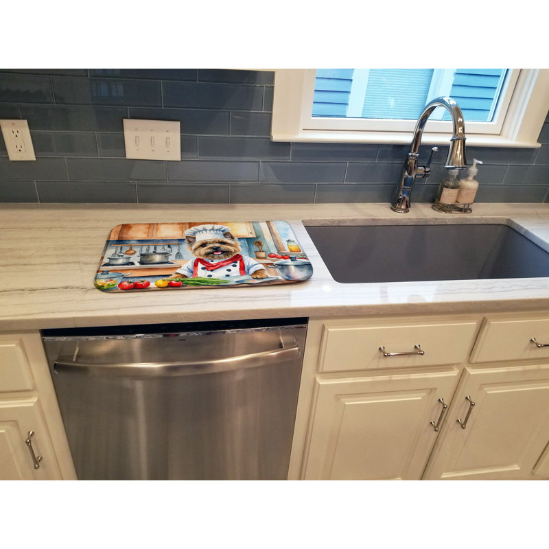 Cairn Terrier The Chef Dish Drying Mat