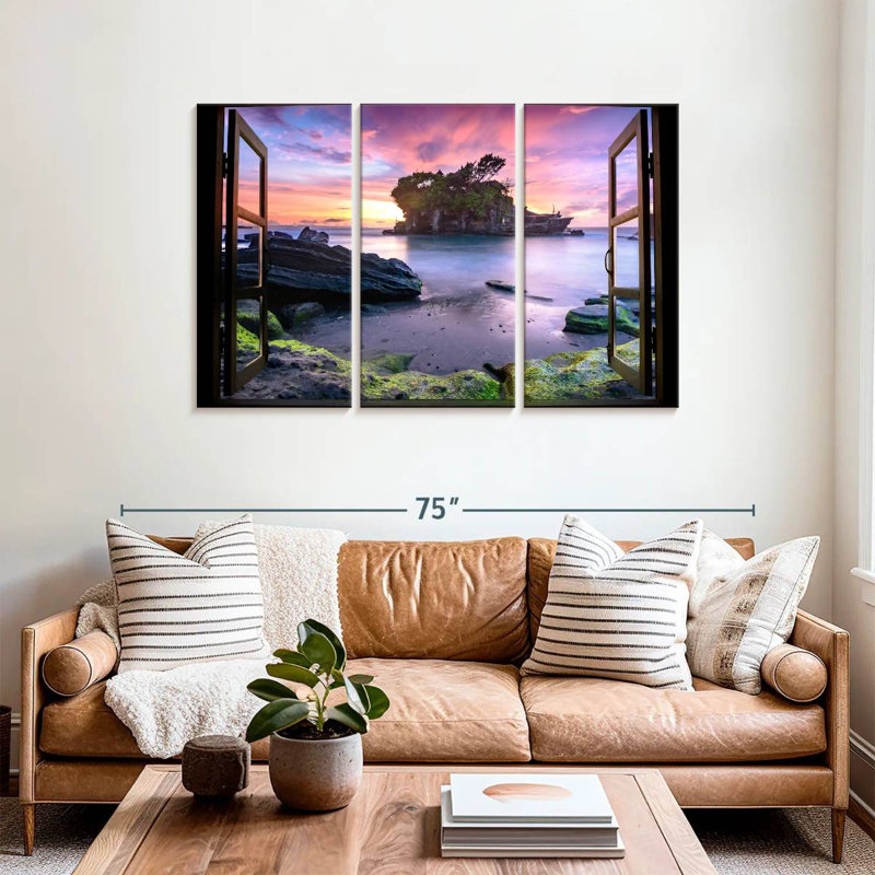 Gillard Window To Tanah Lot Beach, 36" H x 57" W