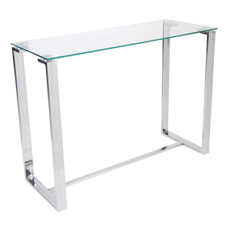 Velella 100cm Glass Top Console Table