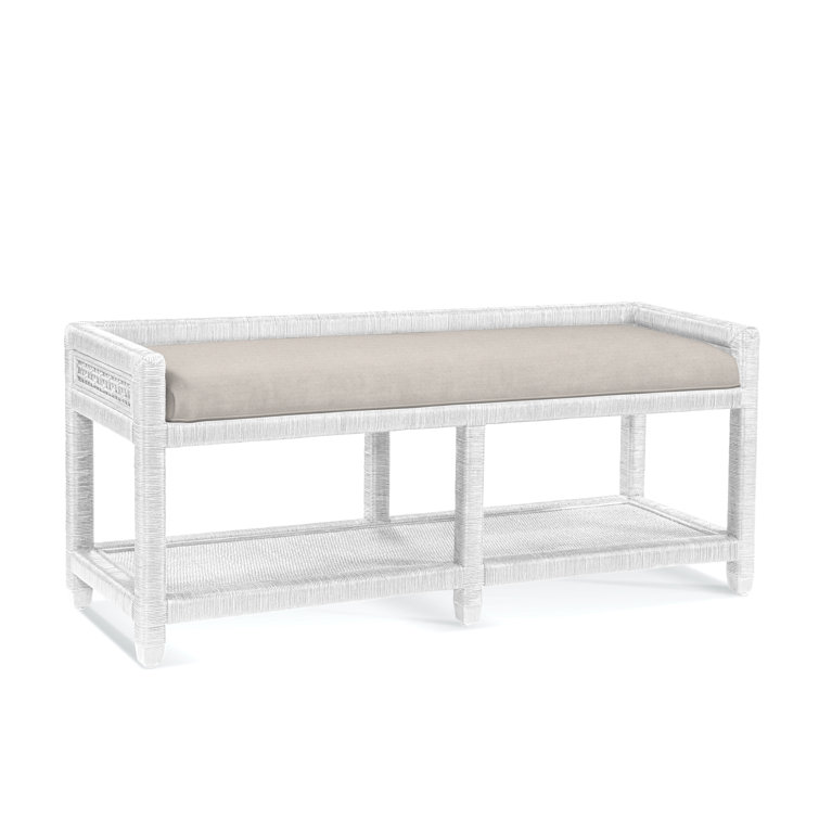 Banc de rangement en osier Glinda