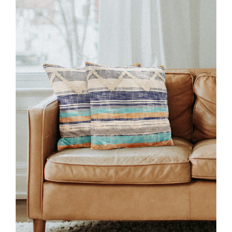 Strope Textured Throw Pillow Set of 2
