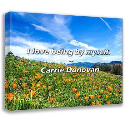 Citation de Carrie Donovan: «I love Being By Me».