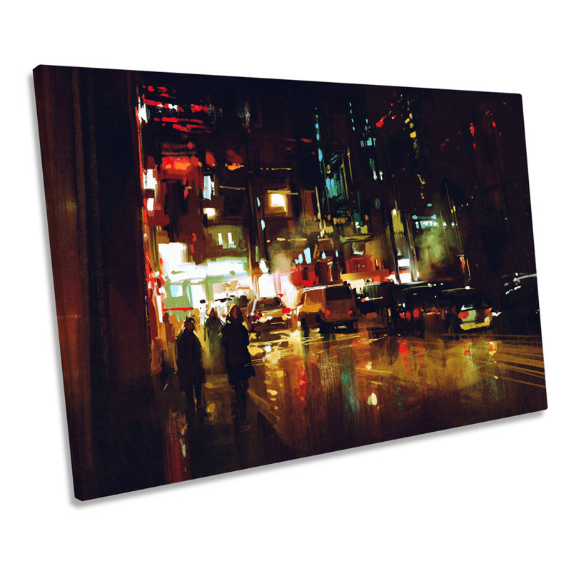 Abstract Modern City Life - Wrapped Canvas Print, 30.5cm H x 45.7cm W x 2cm D