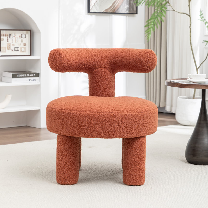 Bula Upholstered Barrel Chair, Orange