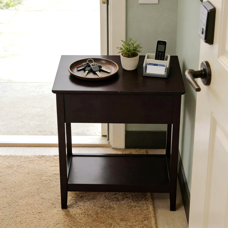 Slim Storage Cabinet Table,Narrow Side Table,End Table