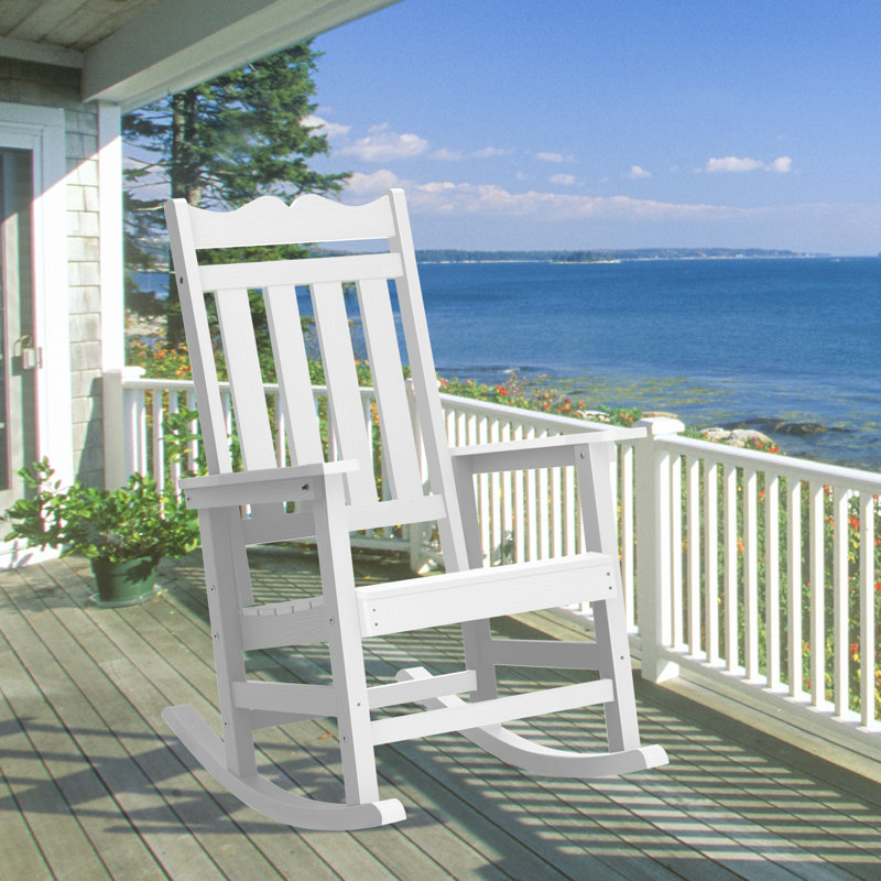 Chaise Adirondack berçante Juulia, Blanc