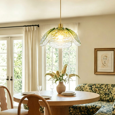 1 - Light Glass Shade Kitchen Island Pendant Light