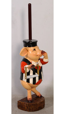 Jesslin Pig Toilet Paper Holder Statue