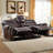 75.6'' Wide Upholstered Faux Leather Manual Reclining Loveseat With Center Console And Cup Holders-1448810804