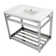 Quadras Ceramic Rectangular Console Bathroom Sink with Overflow
