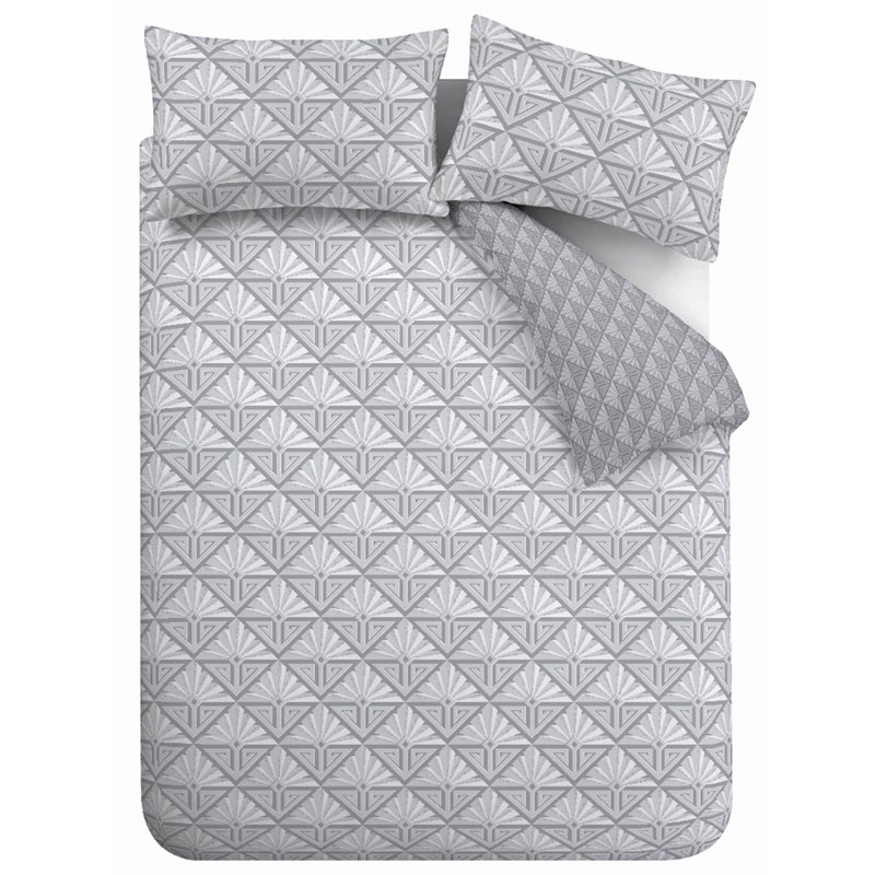 Art Deco Easy Care Duvet Cover Set, 200 x 200cm Duvet Cover + 2 Standard Pillowcases