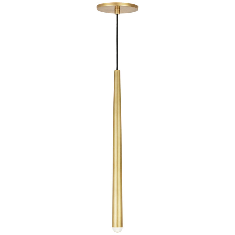 Pylon 1 - Light LED Pendant, Natural Brass