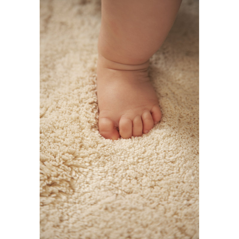 Dithusan Plain Bamboo Bath Mat, 80cm L x 50cm W, Cream