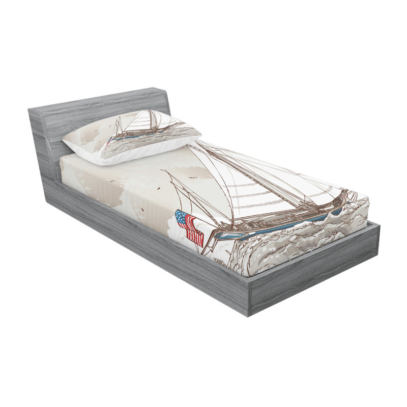 Ensemble de draps rétro, Ensemble de draps pour lit simple avec drap-housse