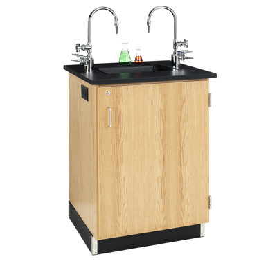 Poste de travail compact en chêne