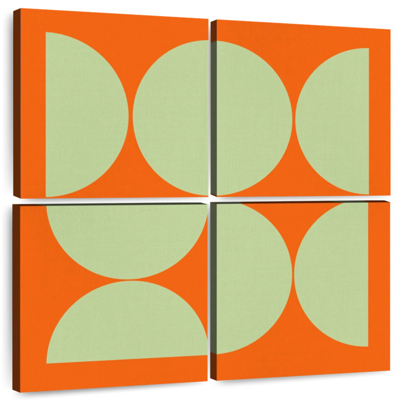 Collage Mid-Century demi-cercles I