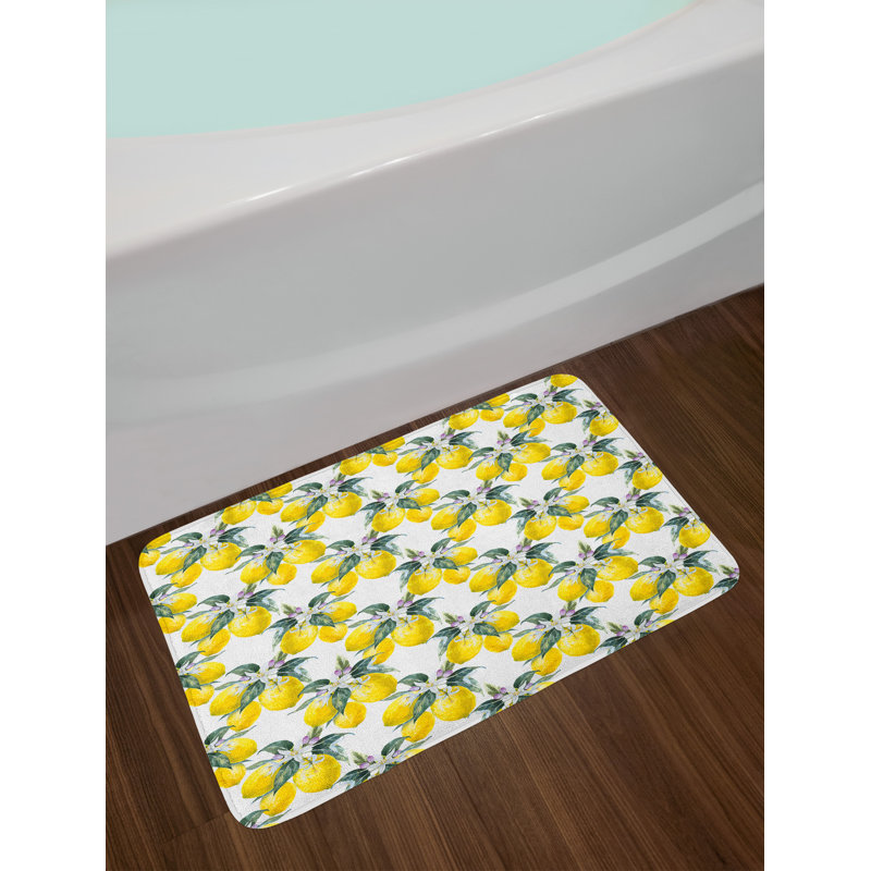 Tapis de bain de citrons Nature