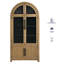 Vitrine Magnolia avec portes vitrées et rangement caché-1828643305