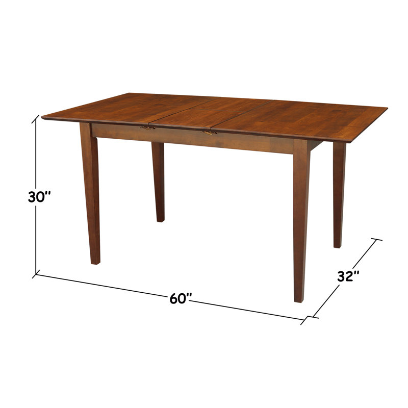 Calumet Heimann Extendable Butterfly Leaf Dining Table, Espresso