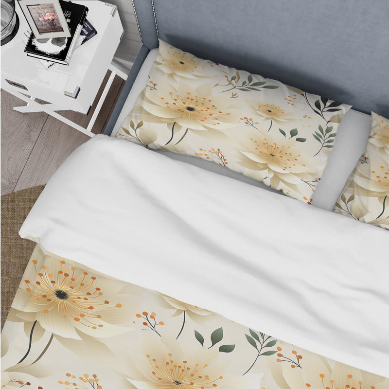 Carnation Mandalas Flowers Boho Pattern IV - Ensemble de housse de couette à motif floral