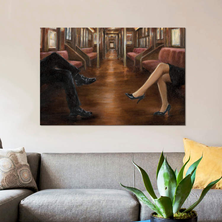 « last stop », impression sur toile, H 40 po x l 60 po x P 1,5 po, Toile tendue, Pas de tapis