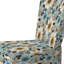Chaise d'appoint rembourrée ivoire et turquoise