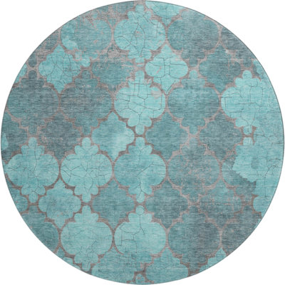 Premium Machine Washable Otte AMF1784 Damask Rug