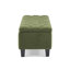 Banc repose-pieds avec rangement, surface bouclée verte, pieds en bois d'hévéa, capacité de 300 lb-115435466