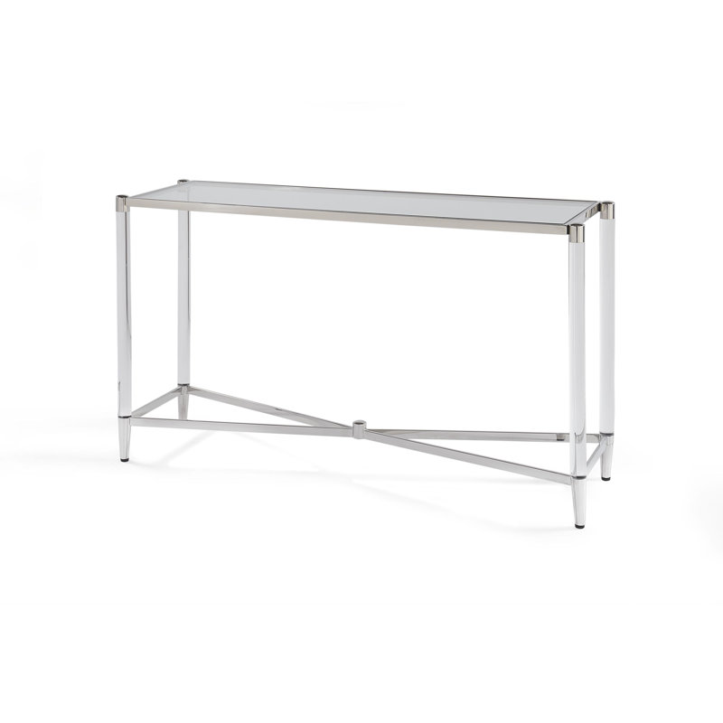 132.08cm Glass Top Console Table