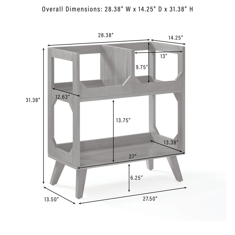 Support de rangement Zayne, Walnut