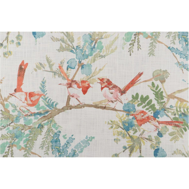 Housse de coussin en lin beige et orange, H 21 po x l 21 po