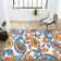 Jotunheim Paisley High-Low Orange/Blue Indoor/Outdoor Rug