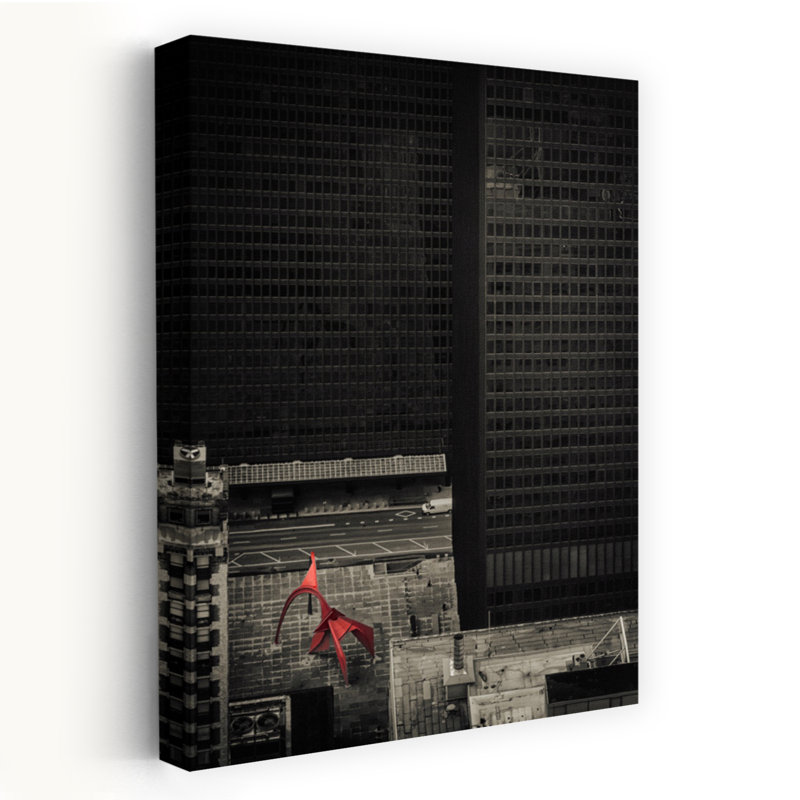 Mies And Calder Abstract Contemporary Architecture City Wall Art by Christopher Budny - Wrapped Canvas Print