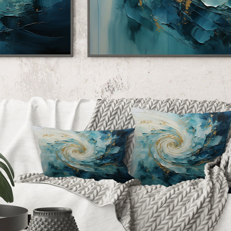 Coussin Spirals Celestial I - Abstract Spirals