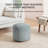 Sfera 17" Gray Maze Upholstered Pouf Ottoman-1548333069