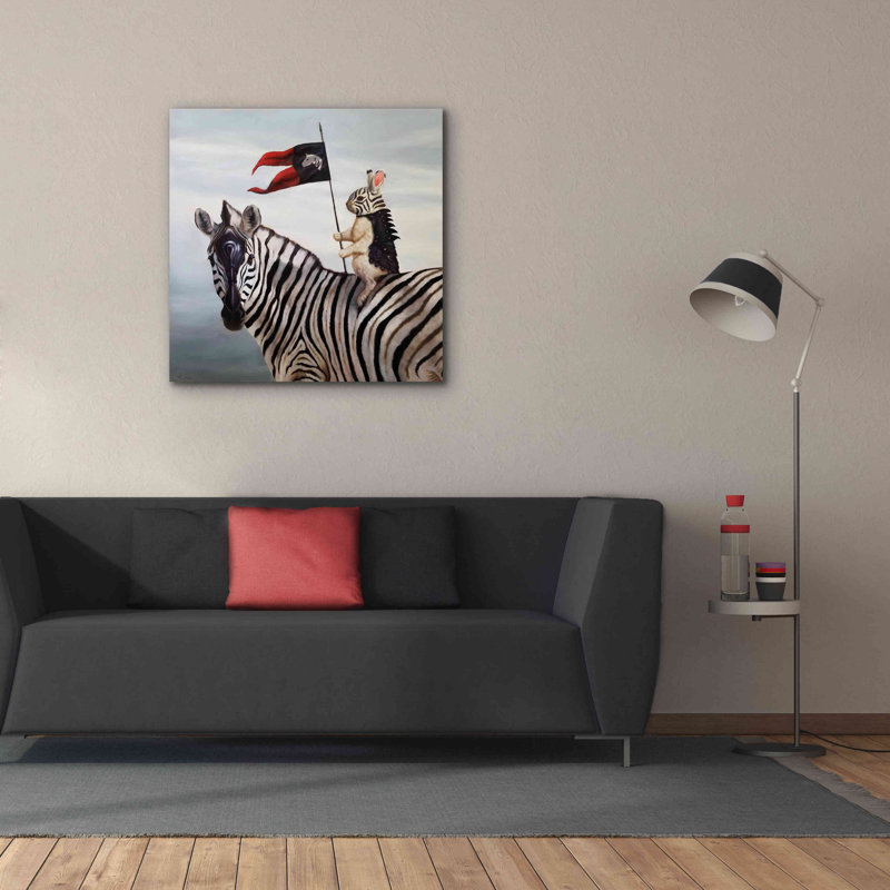 «Striped Warrior» par Lucia Heffernan sur, H 37 po x l 37 po x P 1,5 po