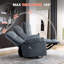 Fauteuil inclinable ergonomique bleu avec massage, rangement et style moderne pour la maison