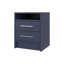 Table de chevet H 19,9 po, 2 tiroirs, 1 tablette, bleu Alby - Chambre