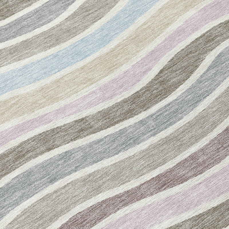 Machine Washable Indoor/Outdoor Chantille ACN2333 Stripes Rug, Rectangle 3' x 5'