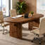 160cm Solid Wood Oval Conference Table