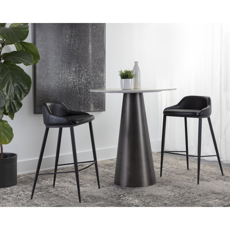 Astra Barstool, Bar Stool (29.75" Seat Height), Black