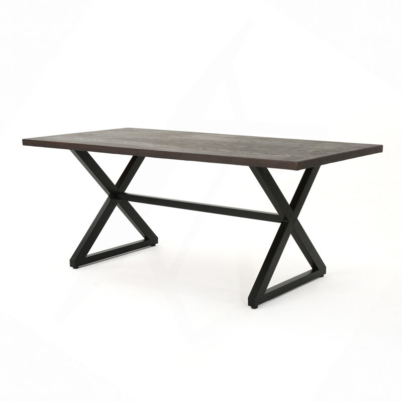 Table de salle à manger en aluminium avec cadre en acier Rolando