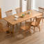 Table de salle à manger rectangulaire en bois massif brun-108204925